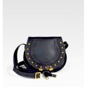 Mini Marcie Chloe Navy Studded crossbody bag